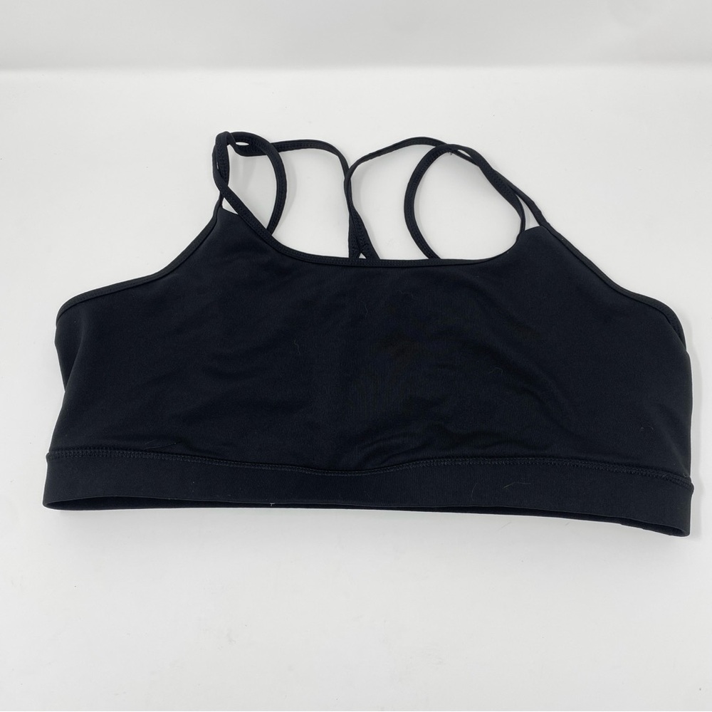 2 Gaiam Shine Wire-Free Medium Impact Yoga Sports Bra Women’s Size XL Black Grey - Picture 3 of 8